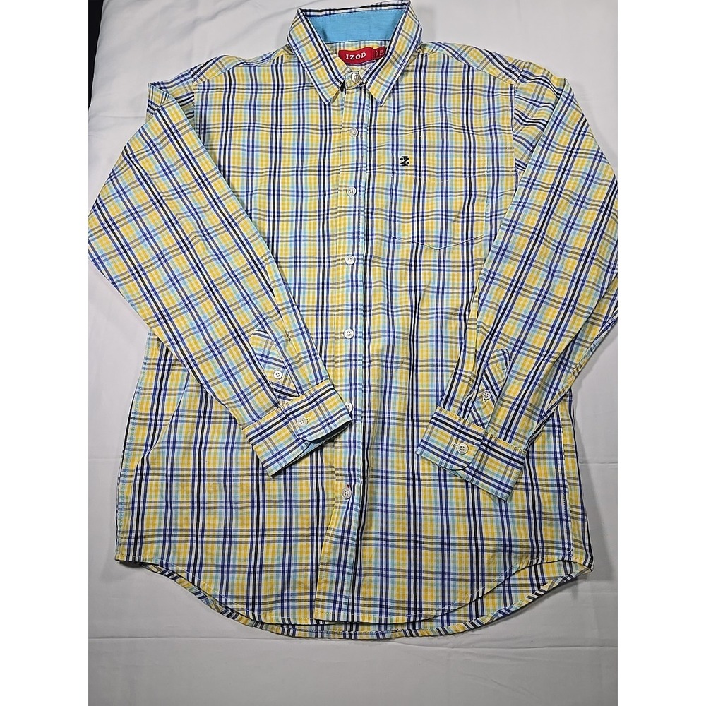 IZOD Plaid Button Down Shirt XL Preppy Old Money Men's